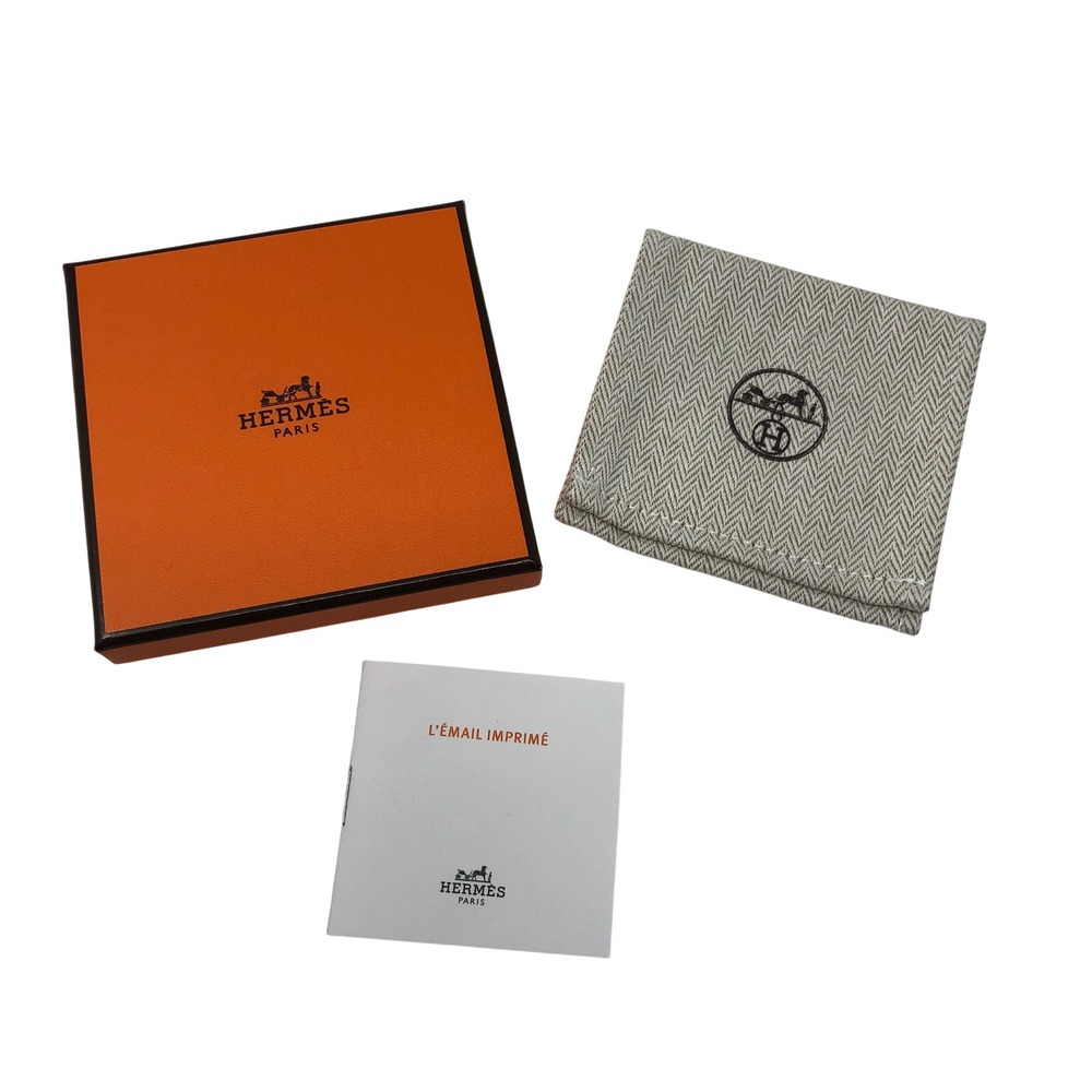 Hermes Jewelry Box Gift Shopping Orange Dust Bag Booklet Enamel Bracelet Set